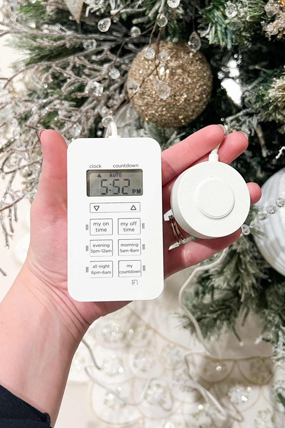 The BEST tree timer! You’ll never have to reach behind your tree again! Has a couple different settings to pick from AND comes with this attached remote so you can turn your tree on/off manually as well! 

#LTKfindsunder50 #LTKHoliday #LTKSeasonal