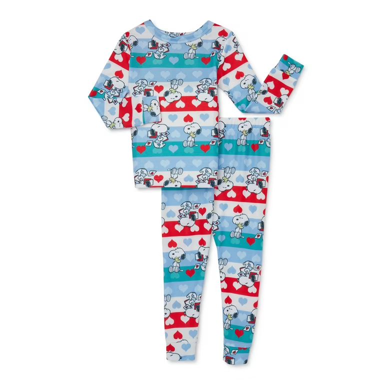 Peanuts Toddler Unisex Valentine's Day Pajama Set, 2-Piece, Sizes 12M-5T | Walmart (US)