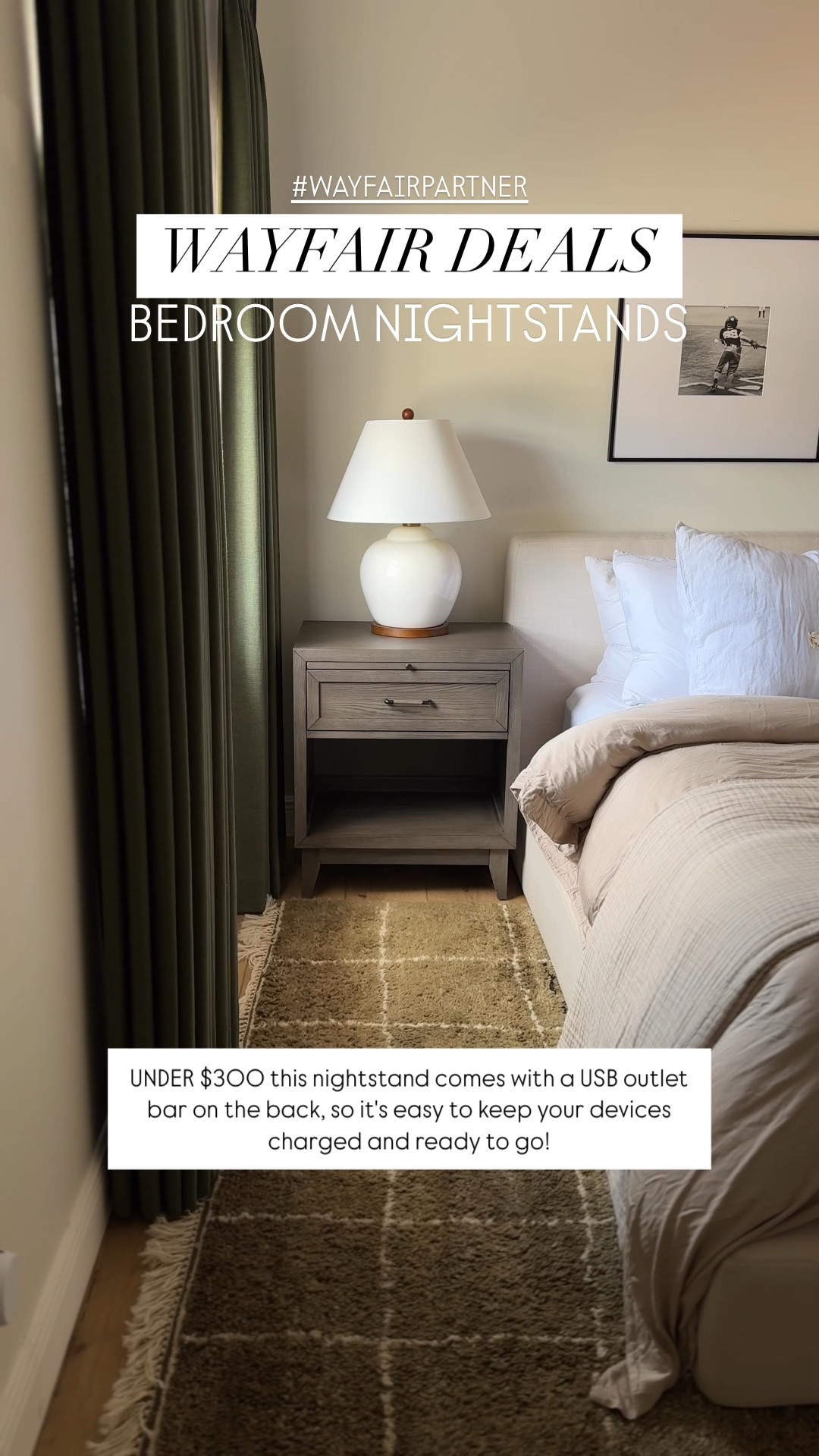 @wayfair #wayfair #wayfairpartner Bedroom refresh must-have: Absolutely love this new nightstand. Best of all, it comes with a USB outlet bar on the back, so it's easy to keep your devices charged and ready to go.

#LTKSummerSales #LTKSaleAlert #LTKHome