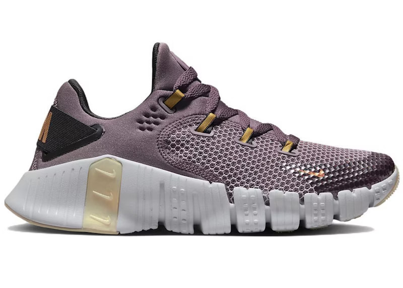 Nike Free Metcon 4 Premium (Women's) Sneakers in Purple Smoke/Dark Smoke Grey/Metallic Gold | StockX