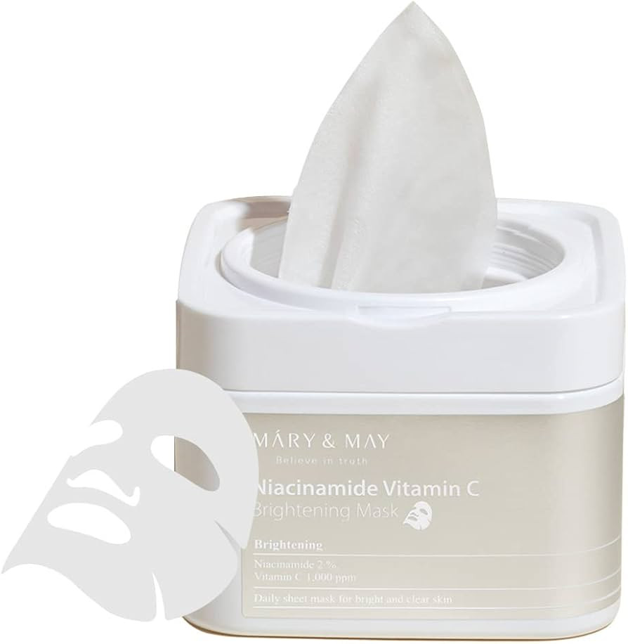 Mary&May Niacinamide Vitamin C Mask 30ea | Quick dispenser type 30 sheet, VitaminC, Korean Facial... | Amazon (US)