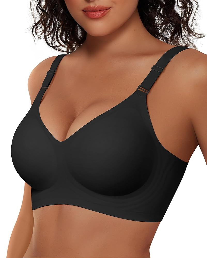 Vertvie Womens Wireless Bras No Underwire Push Up Bra Seamless Supportive Full Coverage Everyday ... | Amazon (US)