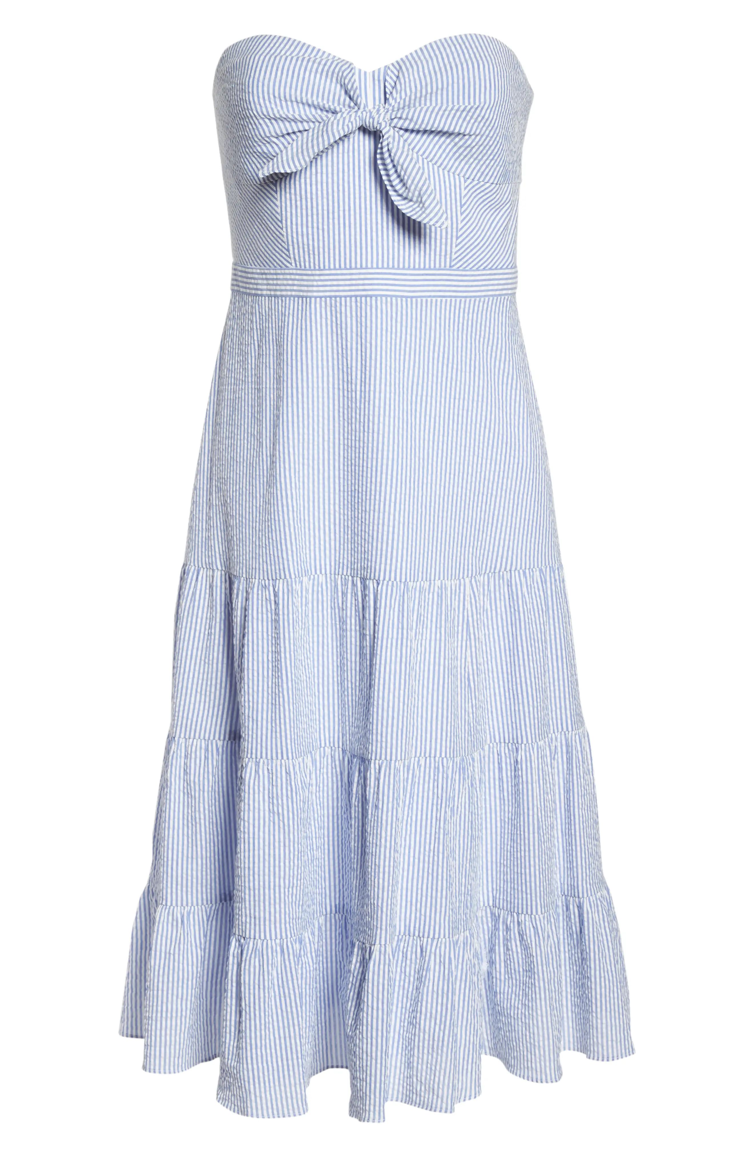 J.Crew Tie Front Strapless Dress | Nordstrom