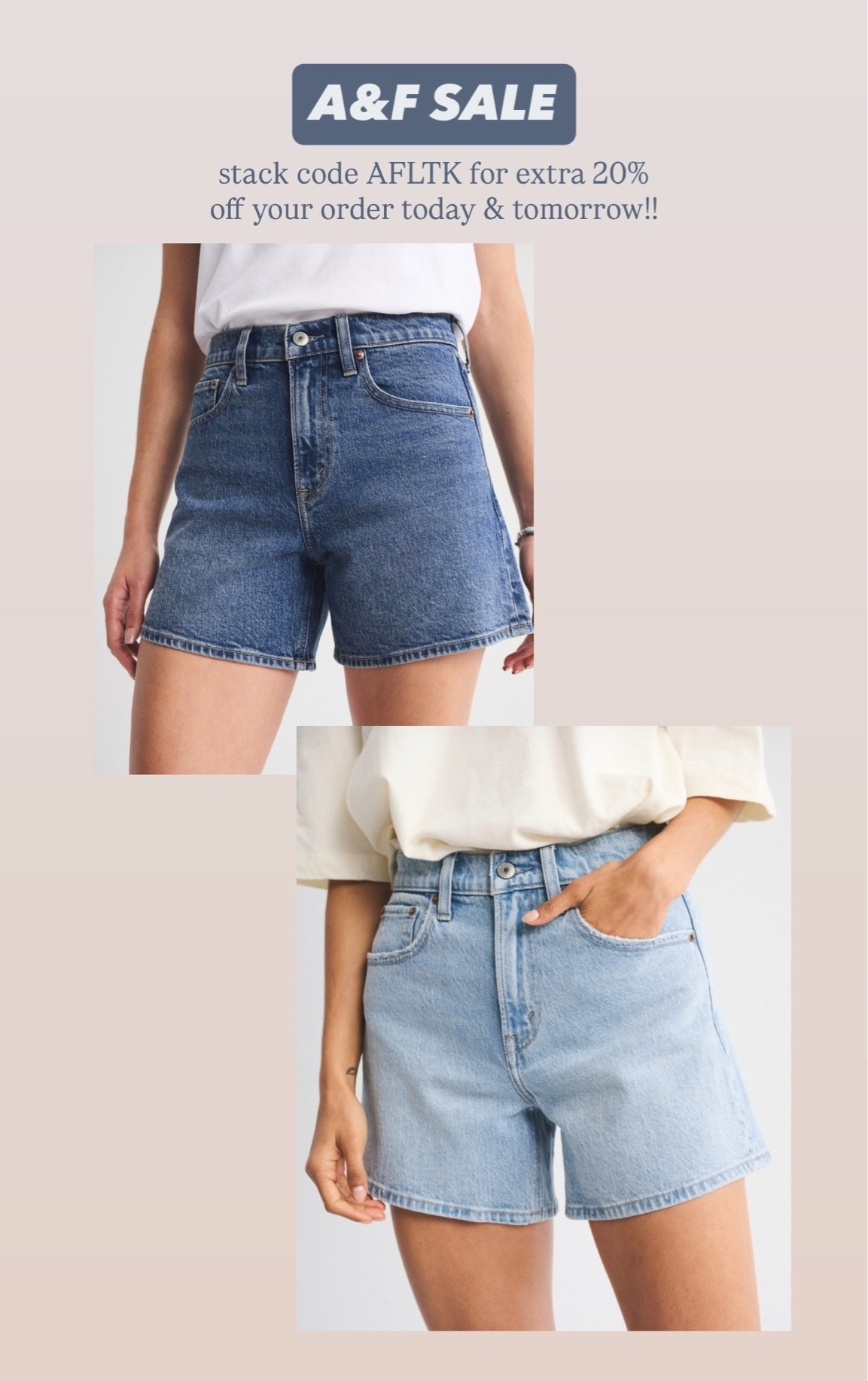 ABERCROMBIE SALE!!! Use code AFLTK for extra 20% off June 3rd & 4th🙌🏼🙌🏼

#LTKxAbercrombie #LTKmomlife #LTKgrwm
