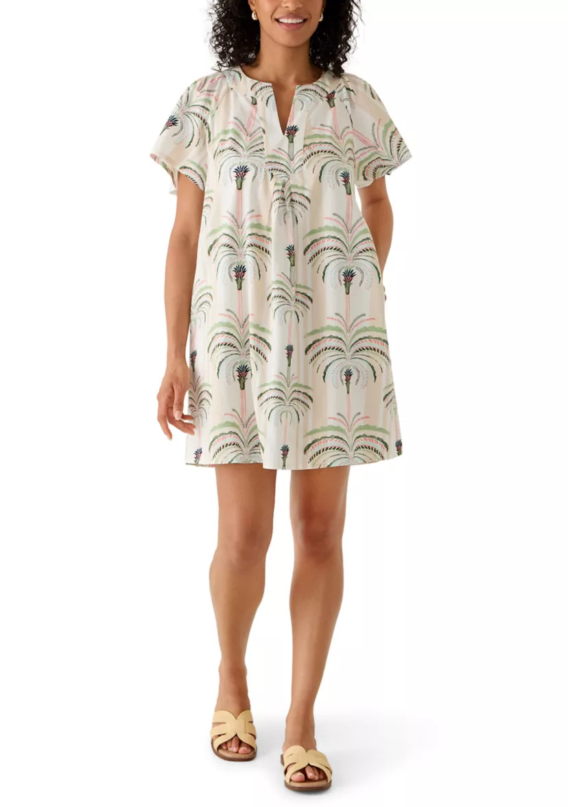 Women's Split Neck Printed Dress | Belk