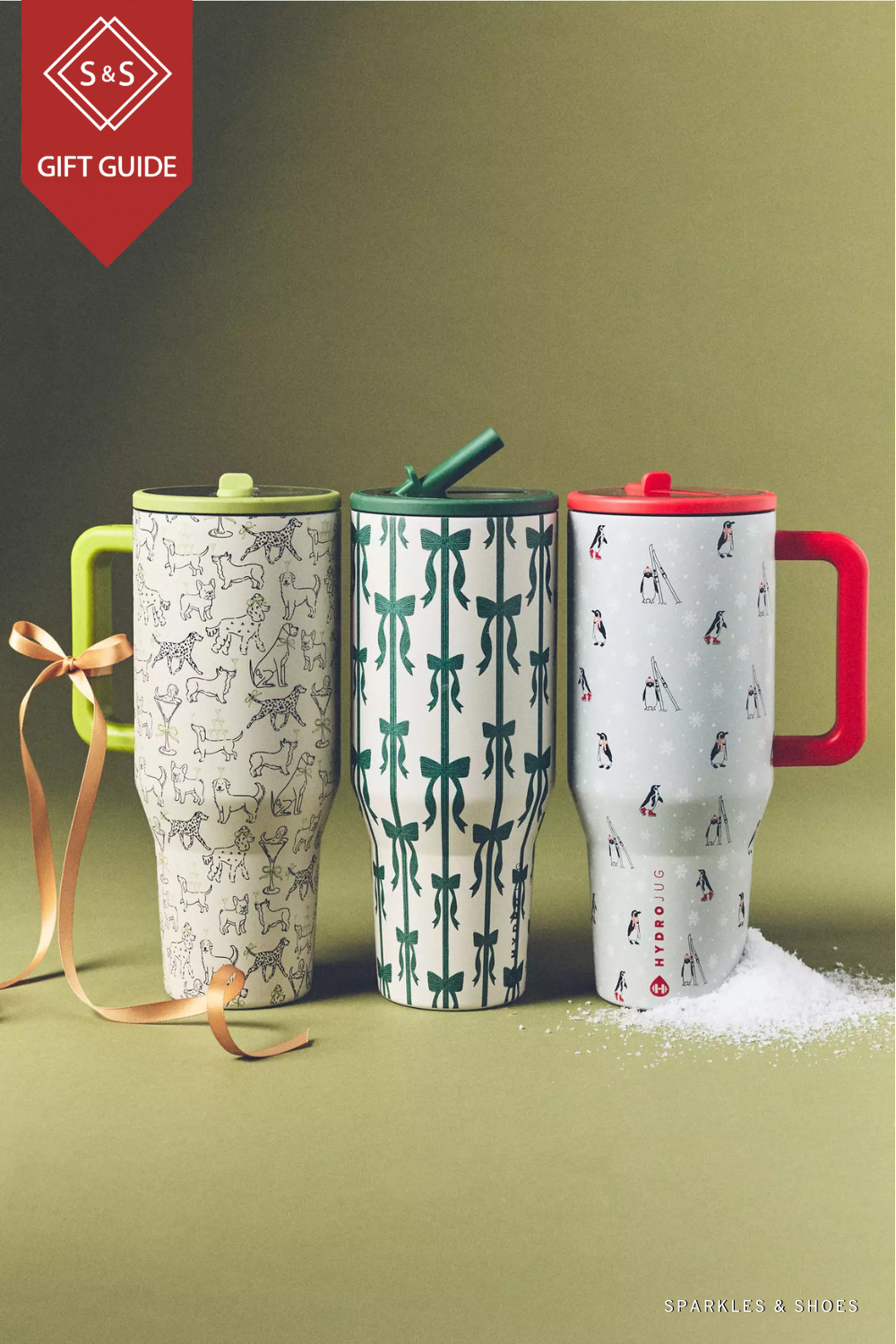 The HydroJug x Anthropologie 40 oz. Traveler in three adorable patterns!  

 