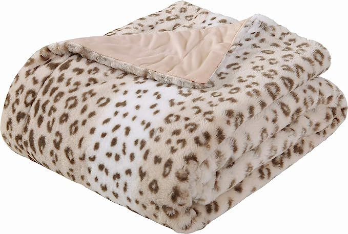 Sedona House Faux Fur Throw Blanket - Super Soft Fuzzy Faux Fur Cozy Warm Fluffy Beautiful Plush ... | Amazon (US)