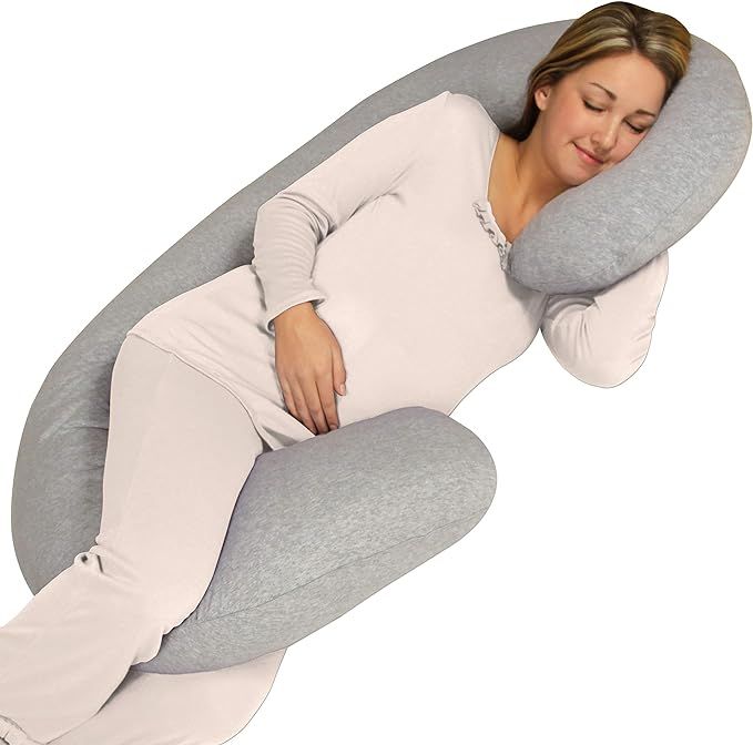 Leachco Snoogle Chic Jersey Total Body Pillow - Heather Gray, 1 Count (Pack of 1) | Amazon (US)