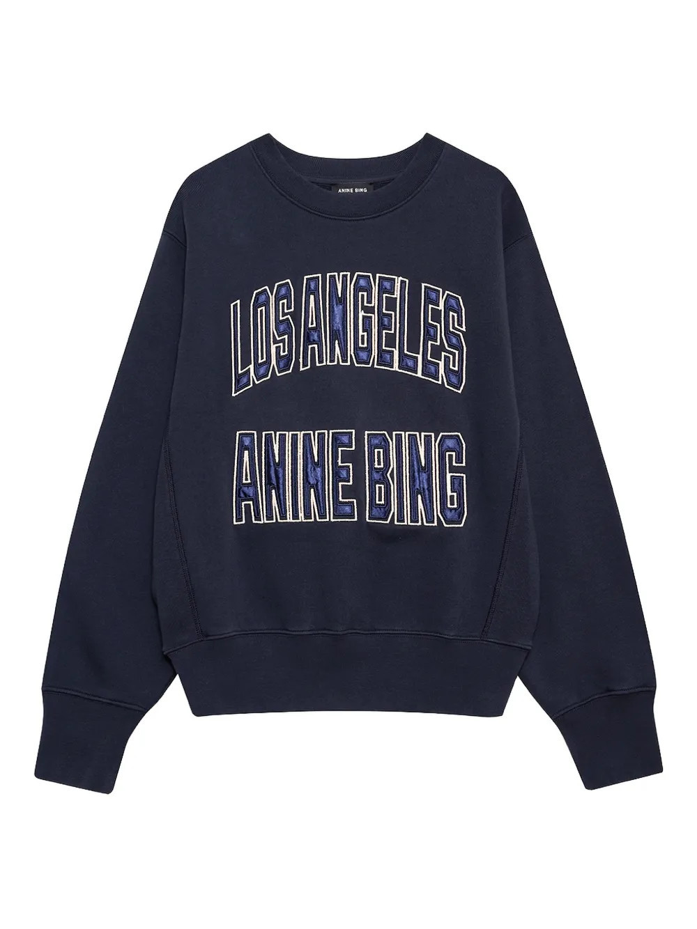 ANINE BING logo-detail sweatshirt - Blue | Farfetch Global