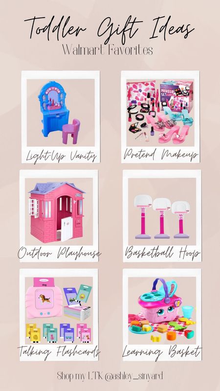 As always, bringing you some budget friendly gift ideas for toddlers (under 5)! All available at Walmart! 

I love to keep our toddler active so I’m always searching for new ways to do that and new toys where she can express herself! 

I personally just ordered her the light-up vanity and pretend makeup set for Christmas! She is always wanting my makeup so now she can do hers with me! 

#LTKunder50 #LTKHoliday #LTKkids