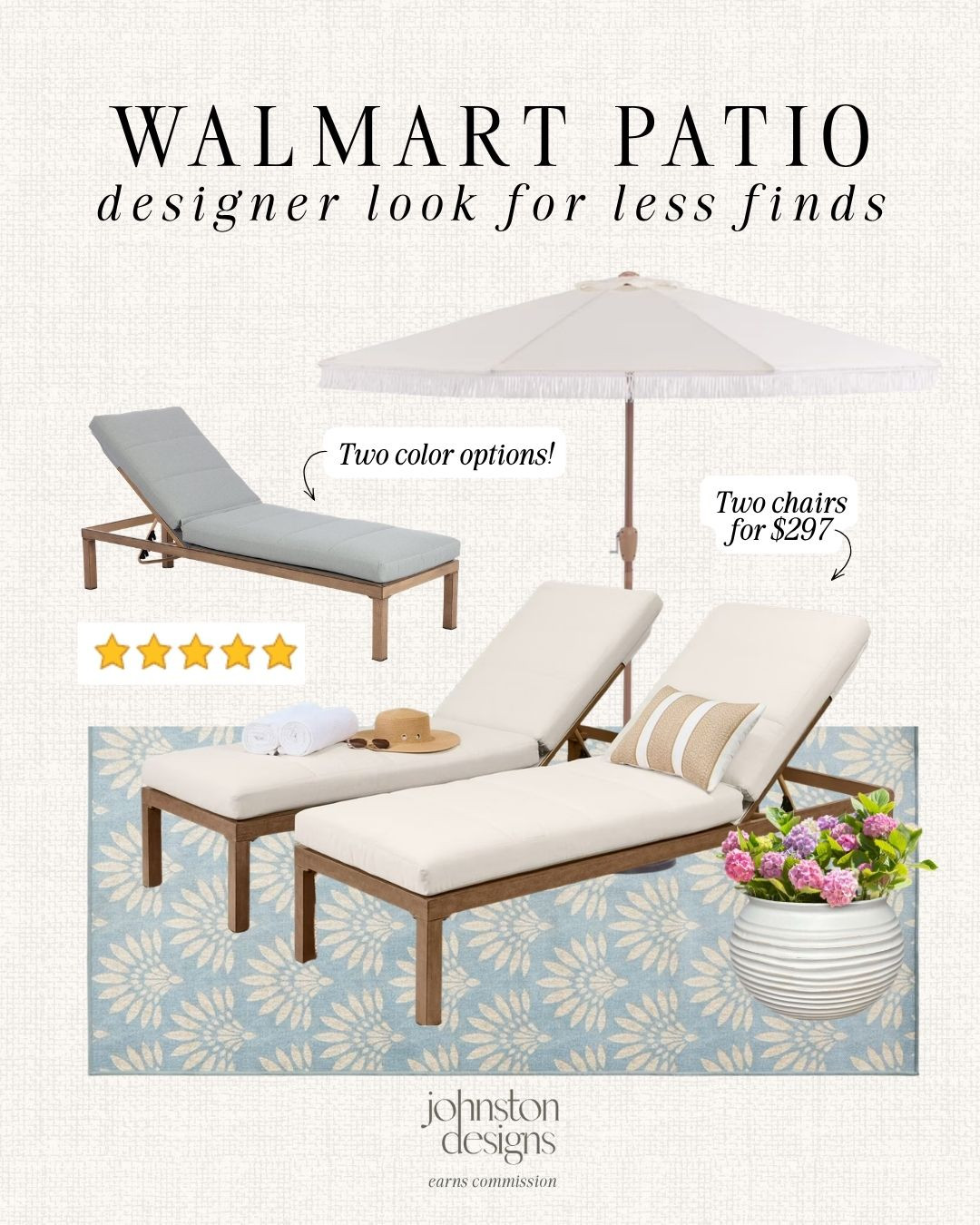 Walmart patio finds with a designer look for less, perfect for poolside lounging or a summer backyard refresh. ☀️

Walmart patio, designer look, outdoor lounge chairs, chaise lounger, patio umbrella, outdoor rug, poolside decor, backyard refresh, summer patio, porch styling, garden planter, outdoor furniture, affordable finds, resort style, warm weather home 

 #LTKSeasonal #LTKHome