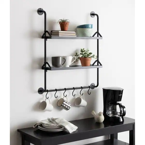 Copper Grove Mariguitar Metal Wall Shelf - 26' x 31' - 26x31 - Gold | Bed Bath & Beyond