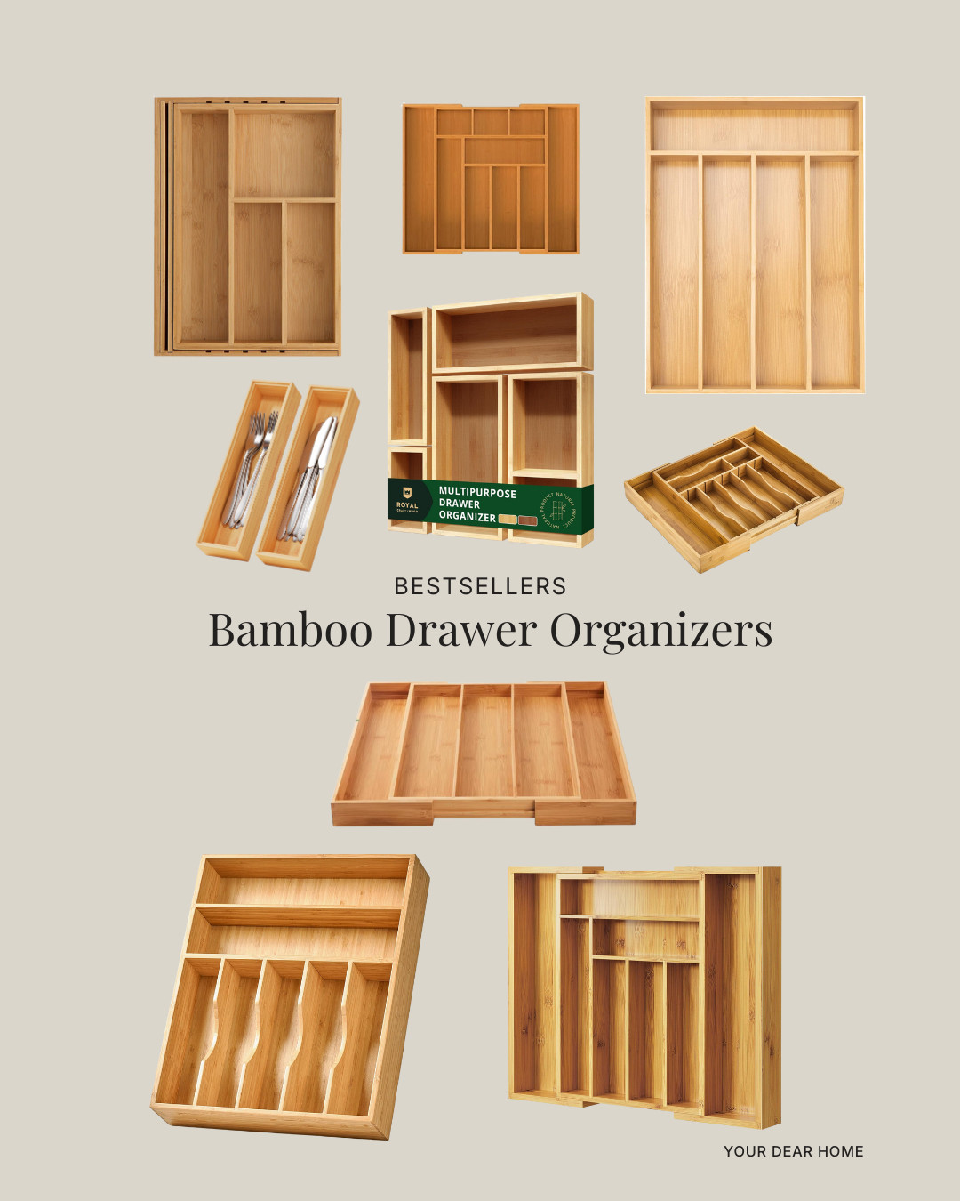If you want your drawers to feel custom without a full reno, bamboo organizers are it. They add warmth, look elevated, and instantly make everything feel intentional. Perfect for kitchen drawers, vanities, or anywhere chaos likes to hide. 

 #LTKHome