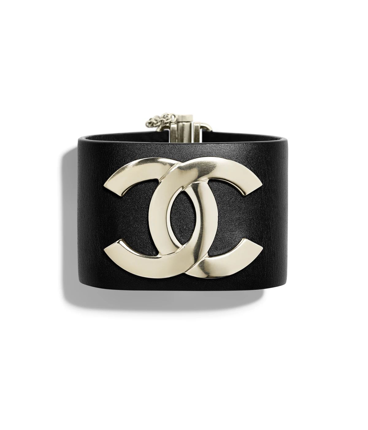 Cuff, metal & calfskin, gold & black - CHANEL | Chanel, Inc. (US)