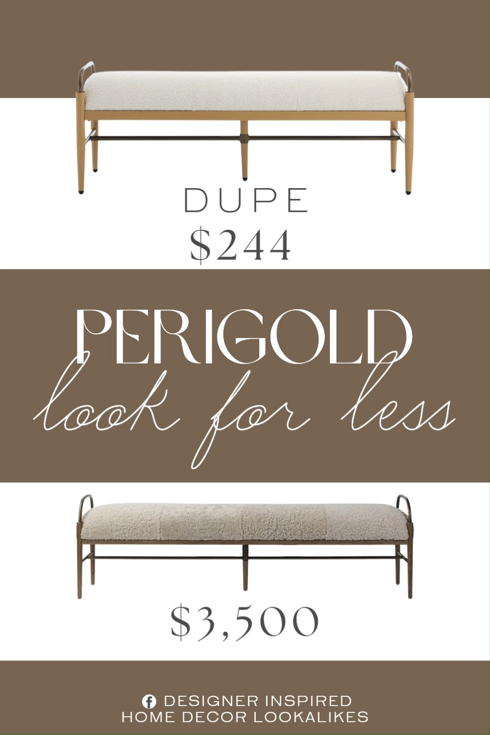 Inspired by Perigold Accent Bench. Modern Entryway Bench. Contemporary Accent Bench. Sleek Metal Bench. Minimalist Entry Bench. Classic Modern Bench. Entryway Accent Seating. Living Room Bench. Metal Frame Bench. Upholstered Accent Bench. 

Home more affordable option find copy cat similar look for less budget friendly affordable cheap cheaper beautiful pretty. Clearance sale coupon code discount code promo code luxury lookalike look a like Inspo inspiration inspired by idea ideas Love like these? I share multiple every day in my FB group.
#perigoldinspired #bench #accentbench #entrywaybench #modernfurniture #homefurniture #furniturefinds #entrywayinspo 

 #LTKHome