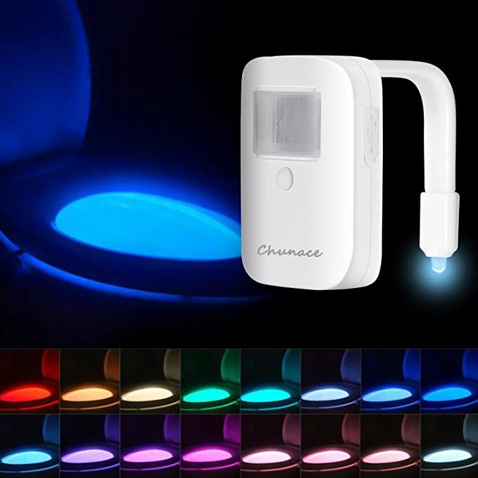 Chunace Rechargeable Toilet Night Light, LED Toilet Bowl Nightlights with Motion Activated Sensor... | Amazon (US)