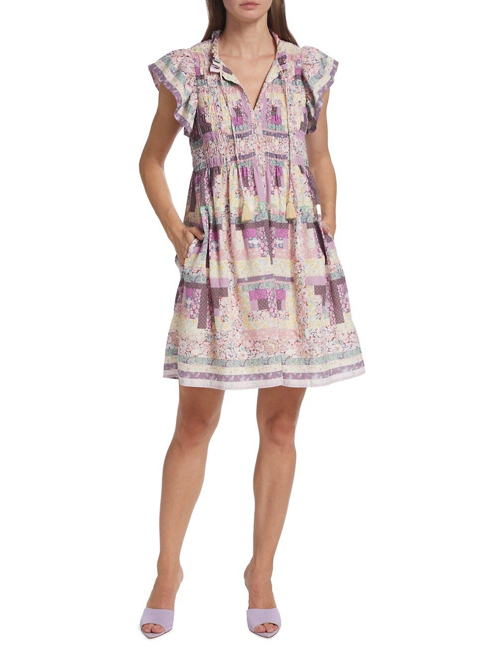 Naya Flutter-Sleeve Dress | Saks Fifth Avenue