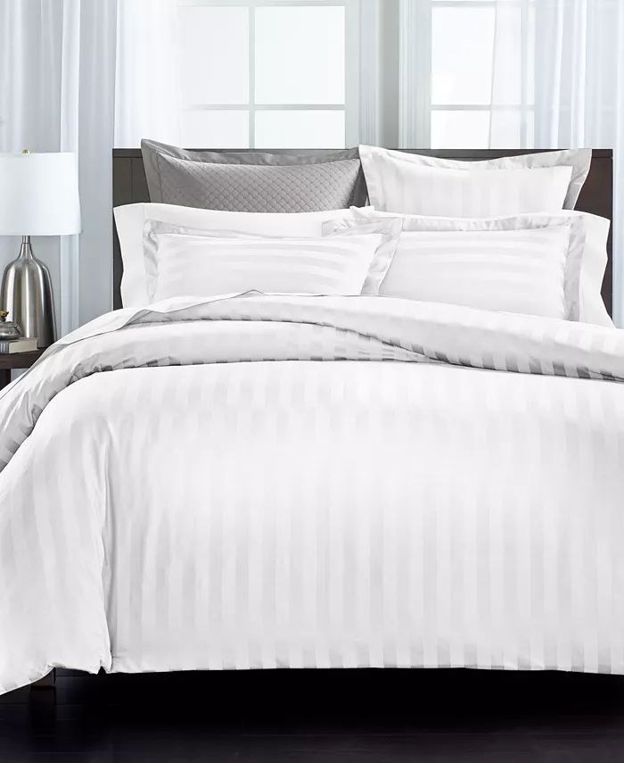 1.5" Stripe 550 Thread Count 100% Cotton 3-Pc. Duvet Cover Set, King, Created for Macy's | Macys (US)