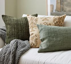Desiree Floral Embroidered Pillow Cover | Pottery Barn (US)