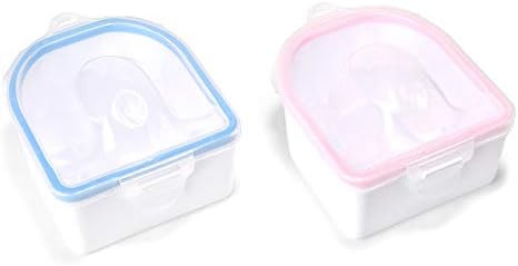 Rolabling 2 PCS Soaking Soak Bowl Nail Art Polish Remove Wash Soaker Tray Manicure Spa Tool | Amazon (US)