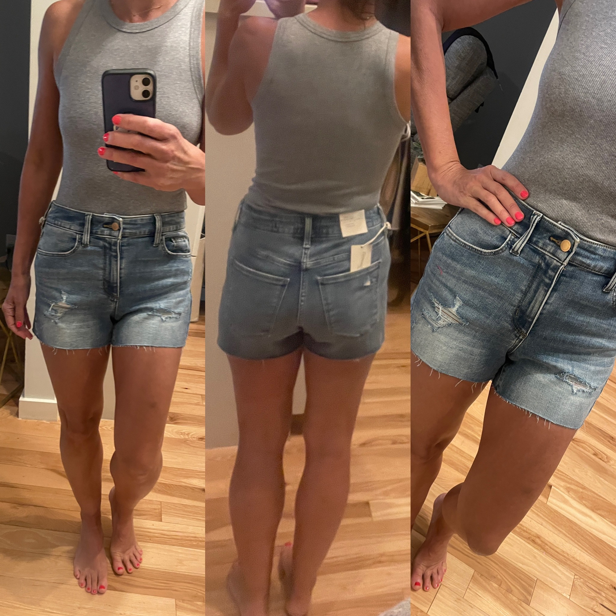 MUST HAVE Jean Short $22! Insane value. Universal Threads High Rise MIDI Short Vintage, wearing size 4 

#LTKfit #LTKFind #LTKunder50