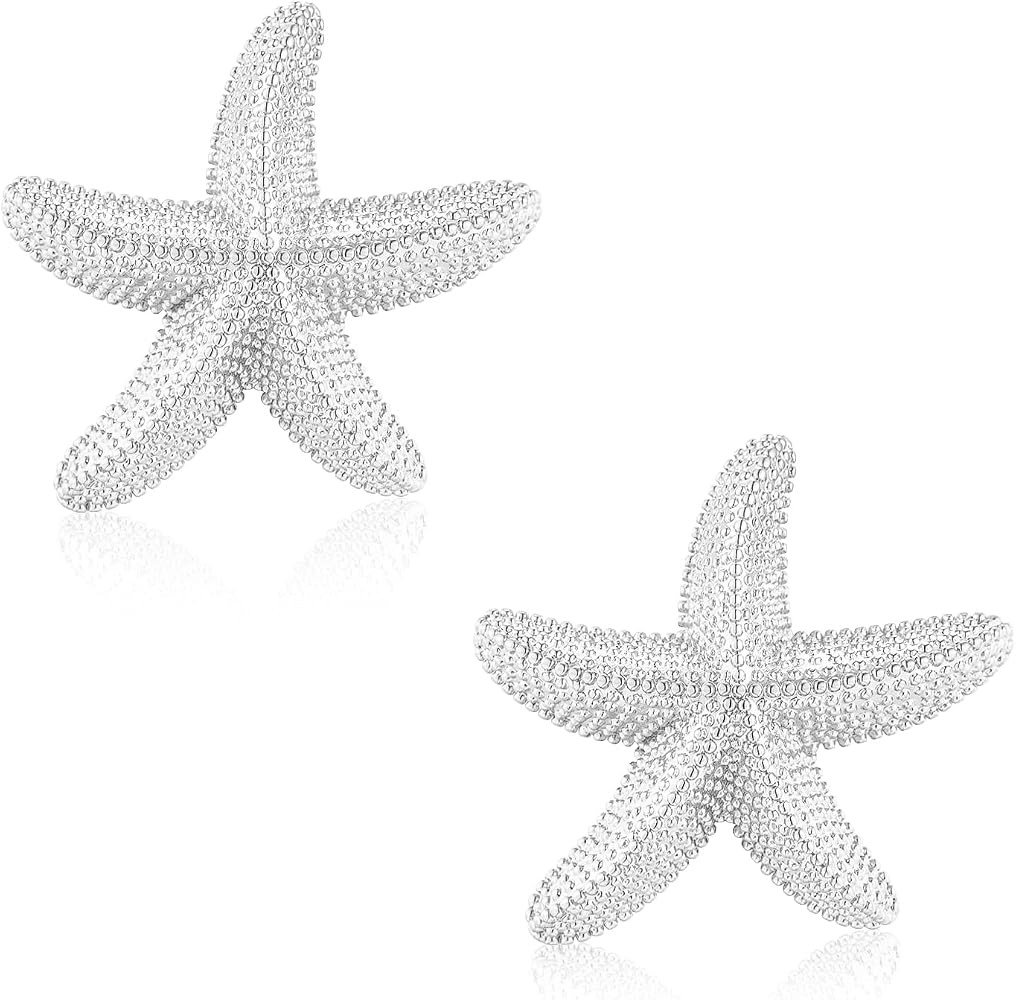 LILIE&WHITE Conch Sell Gold Earrings - Women's Love Knot & Angel Wings Stud Earrings | Amazon (US)
