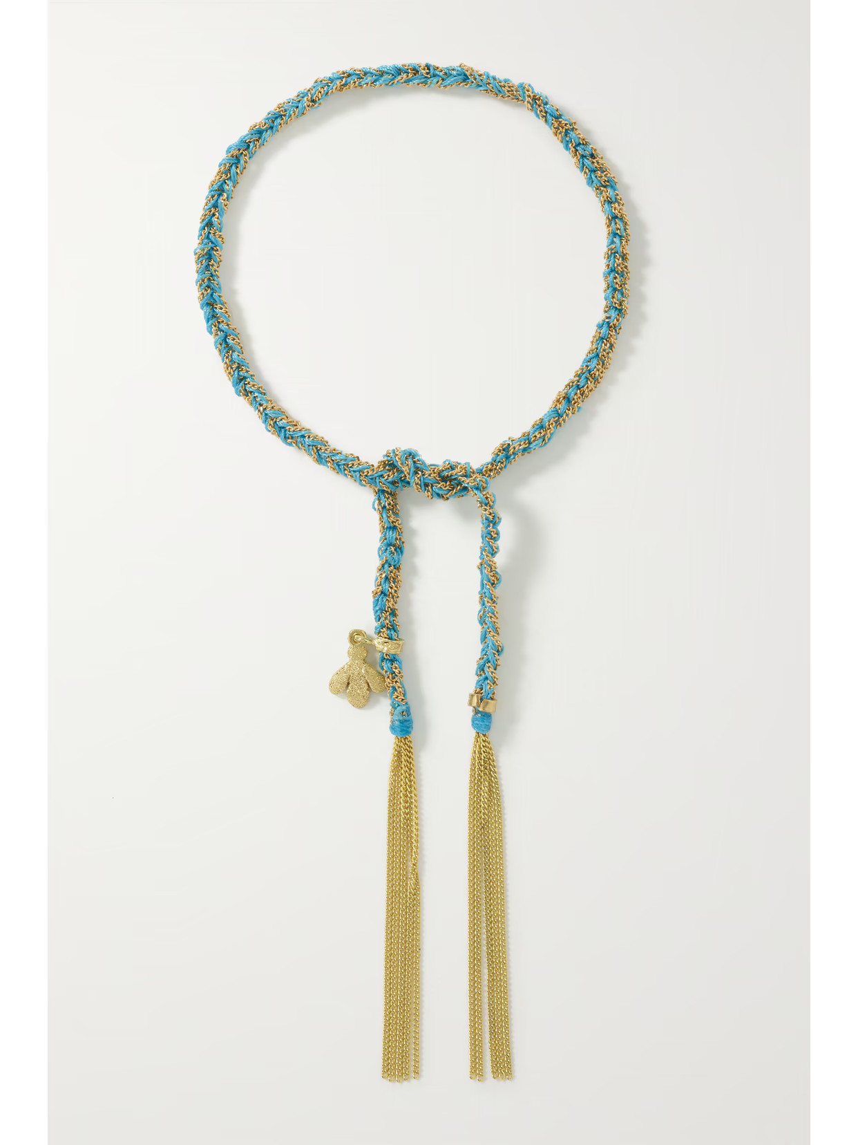 Carolina Bucci - Sprezzatura Lucky 18-karat Gold And Silk Bracelet - One size | NET-A-PORTER (US)