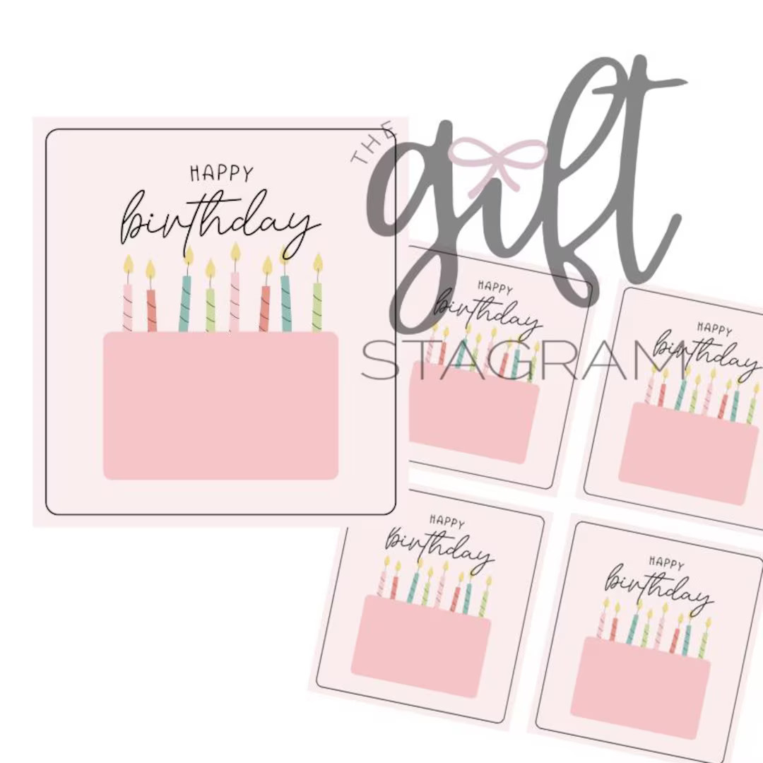 Happy Birthday Gift Tag Birthday Gift Idea Birthday Gift Tag for Giftcard How to Gift A Giftcard ... | Etsy (US)