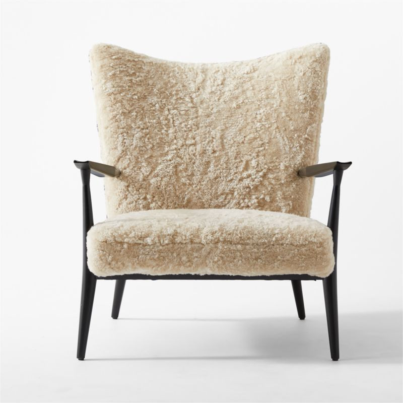 Pull-Up Shearling Lounge Chair Model 1321 by Paul McCobb - CB2 | Havenly | Havenly