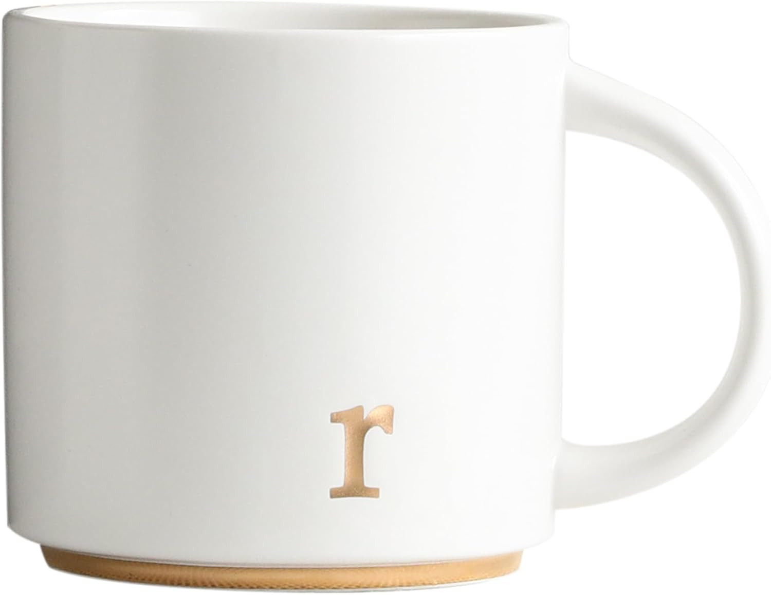 COLLECTIVE HOME - Monogram Ceramic Mugs, 15 oz Golden Initial Coffee Cups, Elegant Alphabet Tea M... | Amazon (US)