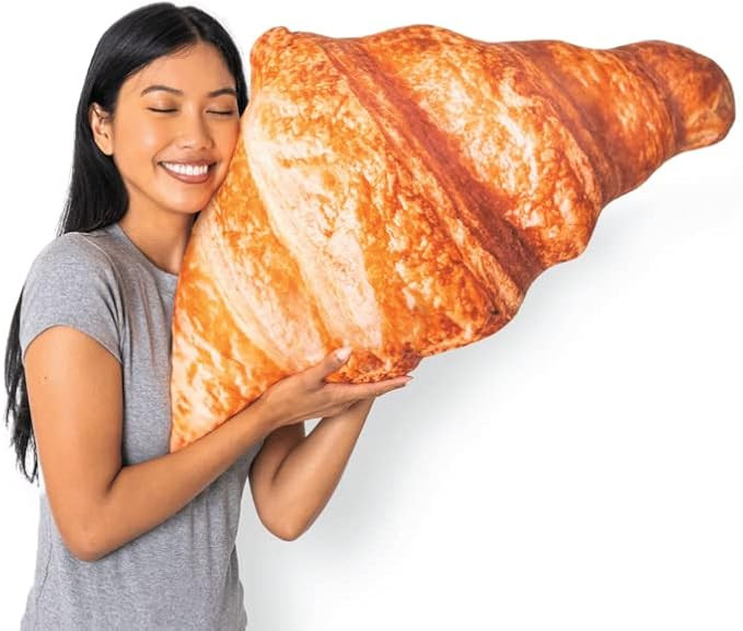 Much Comfort 33" 3D Flaky Croissant Throw Pillow - Made with Super Soft & Ultra Premium Fabric - ... | Amazon (US)