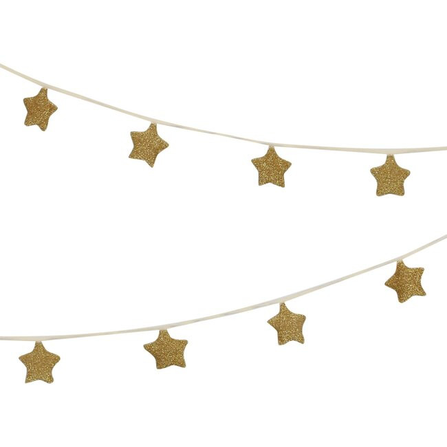 Meri Meri | Gold Knitted Star Garland | Organic Cotton | Maisonette | Maisonette