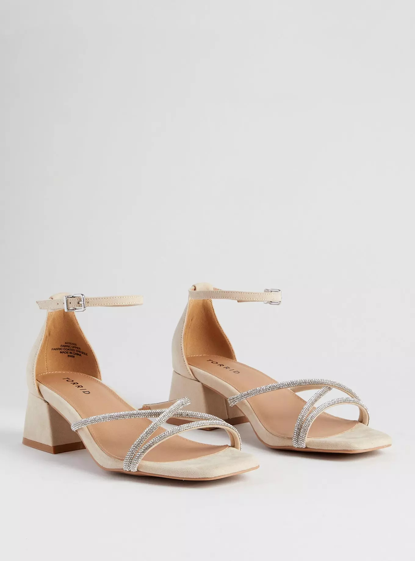 Embellished Block Heel Sandal (WW) | Torrid (US & Canada)