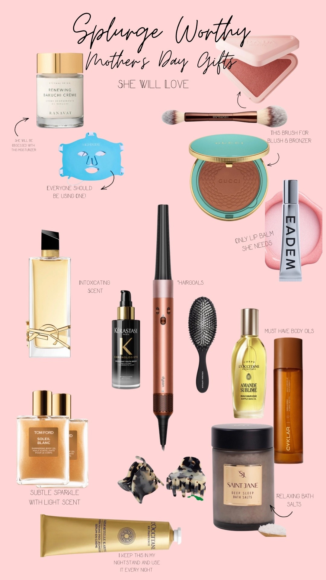 Mother’s Day splurge worthy gifts she will love!

Sephora, beauty gifts, self care gift ideas, Mother’s Day gift ideas

#LTKMothersDay #LTKselfcare #LTKBeauty