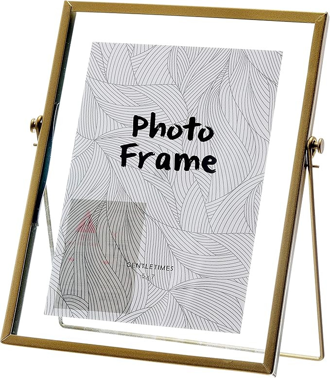 Miaowater 5x7 Picture Frames,Gold Photo Frame Decor with Plexiglas Cover High Definition Glass De... | Amazon (US)