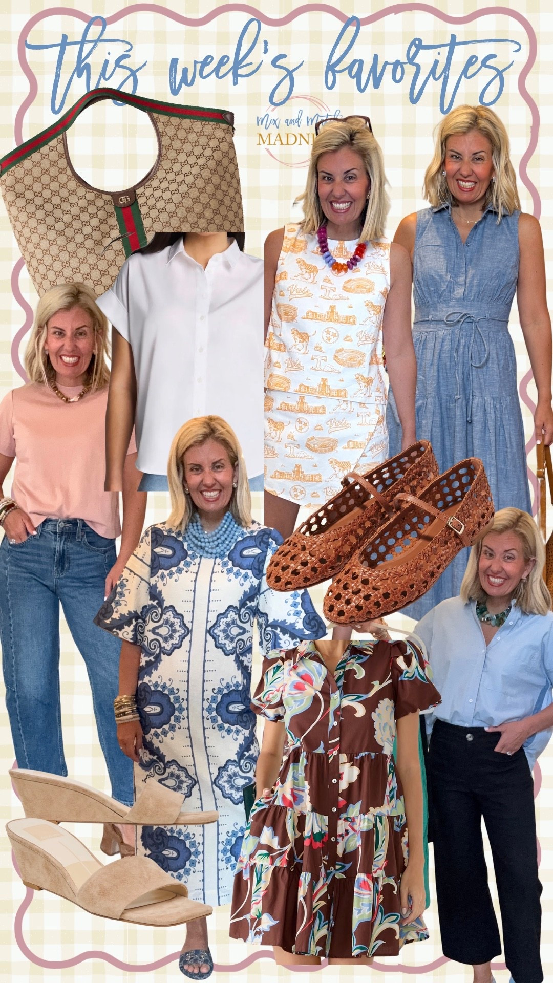 Best of the best from the week… 

Jeans- 0r & 2p  (yes, I have 2)
Blue & white dress- s
Brown floral dress- Sp
Colettes- 26p
Mary Jane’s- 7.5
Slides- 8
Wally World dress- s
Team toile- xs (use code MIXMATCH15)
Button down- xs (use code CatherineXSpanx on your 1st order)
#1- THE bag (I have the large)

#LTKstorytime #LTKSeasonal #LTKSaleAlert