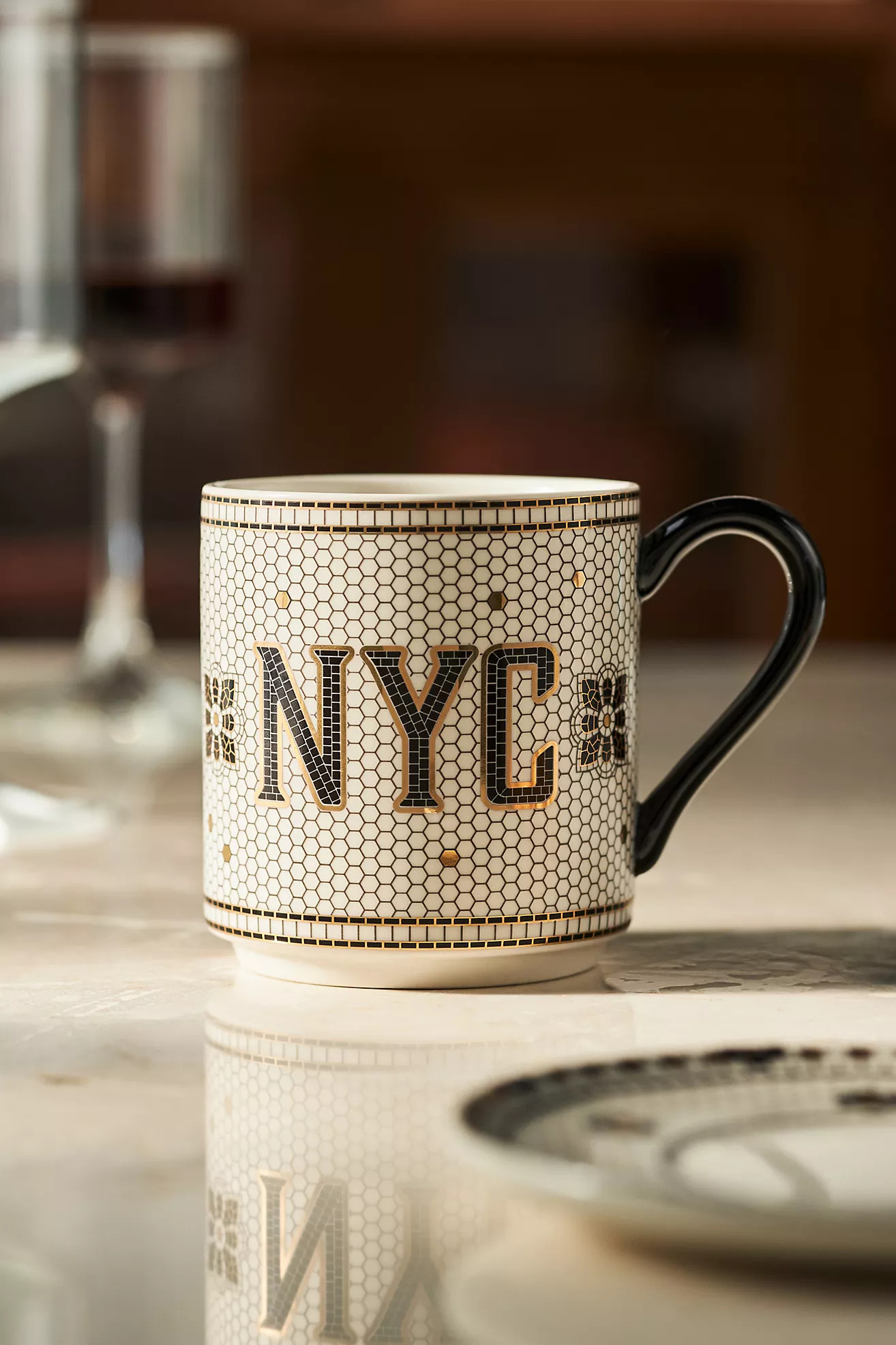 The Bistro Tile Stoneware Mug: Jetsetter Edition | Anthropologie (US)