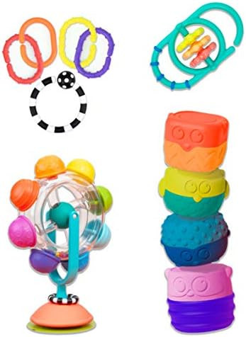 Sassy The Mover & Shaker Sensory Toy Gift Set for Ages 6+ Months, Multi, 6 Count | Amazon (US)