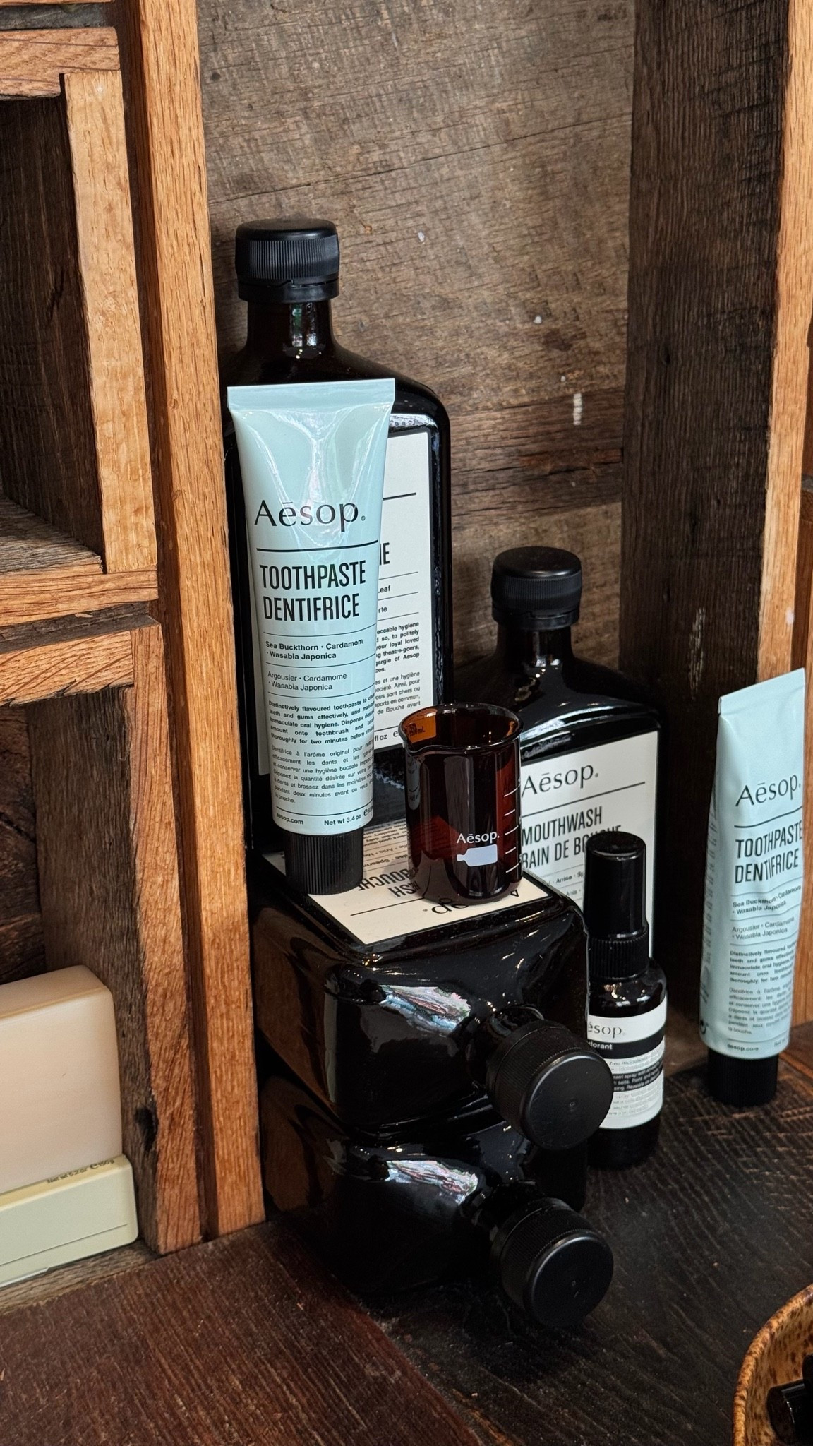 Take care of your microbiome 
My current mouthwash products 

it is alcohol-free, meaning it won't dry out your mouth or disrupt your oral microbiome

The toothpaste is fluoride-free and focuses on a non-abrasive, botanical clean.

Uses Calcium Carbonate as a gentle mineral surface cleaner and a unique blend of sea buckthorn, cardamom, and wasabi root powder to keep things fresh.