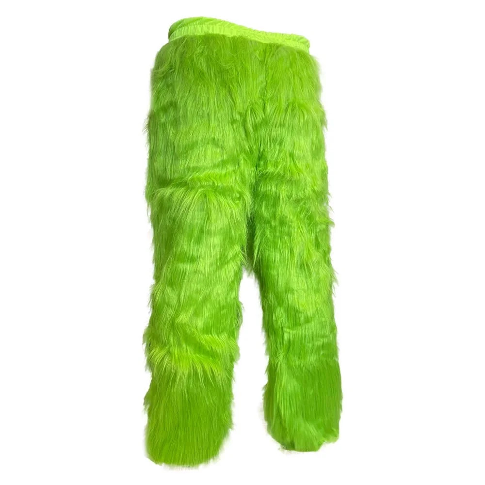 Christmas Green Furry Adult Pants Funny Cosplay Costume Props Santa Costume Green Pants For Adult - Walmart.com | Walmart (US)