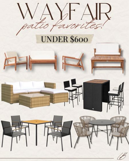 Wayfair outdoor patio furniture favorites for under $600! 

#LTKSeasonal #LTKfamily #LTKhome