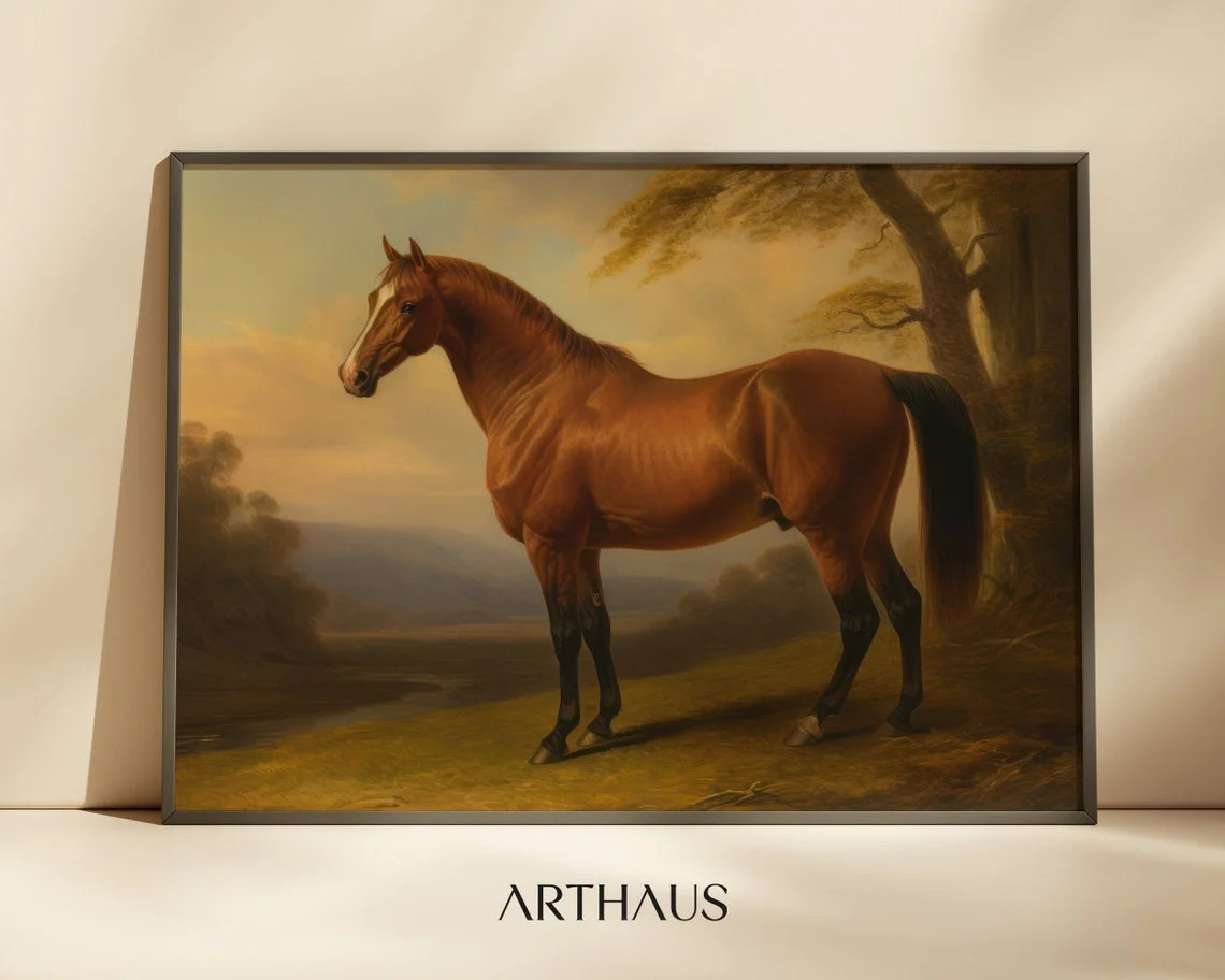Horse Wall Art Vintage Horse Print Antique Wall Art Farmhouse Wall Art Digital Wall Art , Decor F... | Walmart (US)