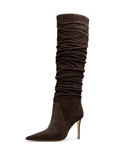 Michael Kors Women's Dawn Heeled Boot, Chocolate, 5.5 | Amazon (US)