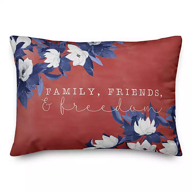 Patriotic Family Friends Freedom Lumbar Pillow | Kirkland's Home