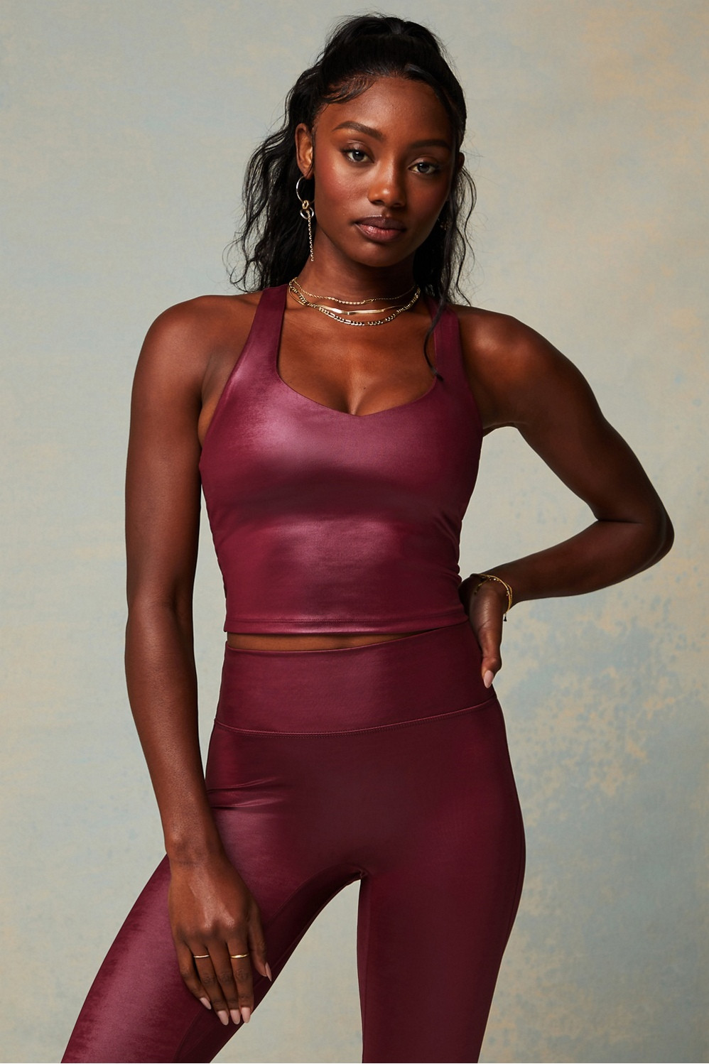 Anywhere Shine Built-In Bra Tank | Fabletics - North America
