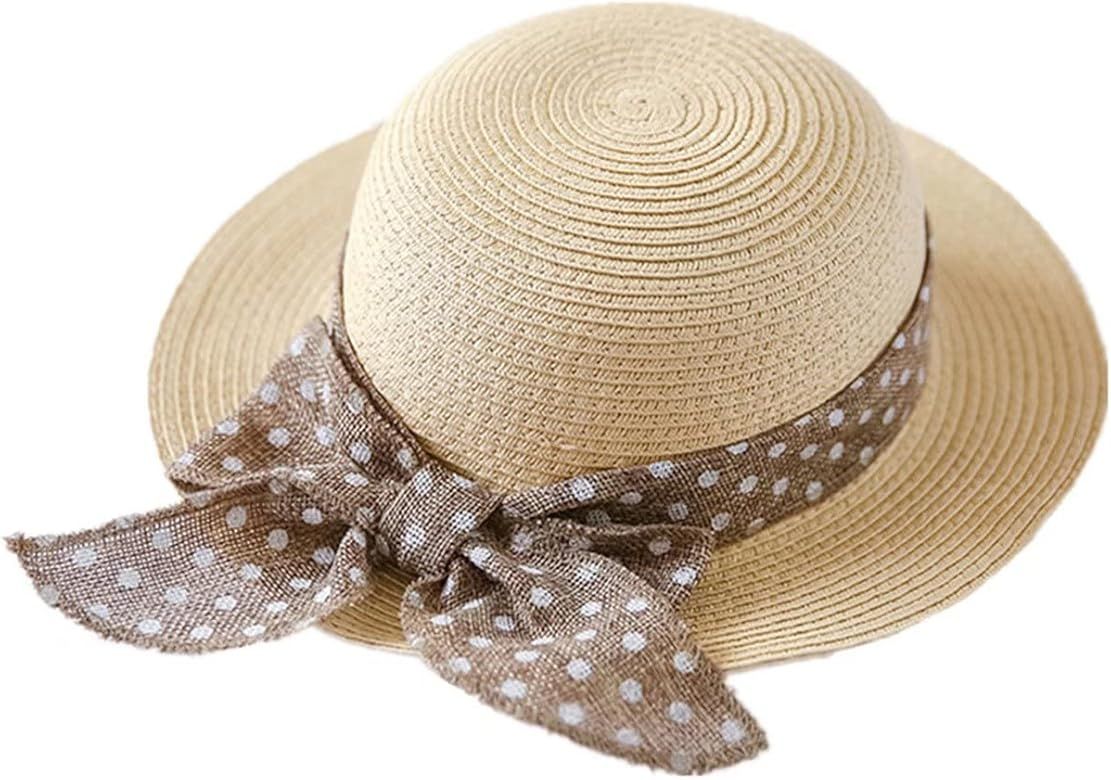 Connectyle Kids Summer Straw Hat Bowknot Beach Sun Protection Hats for Girls | Amazon (US)