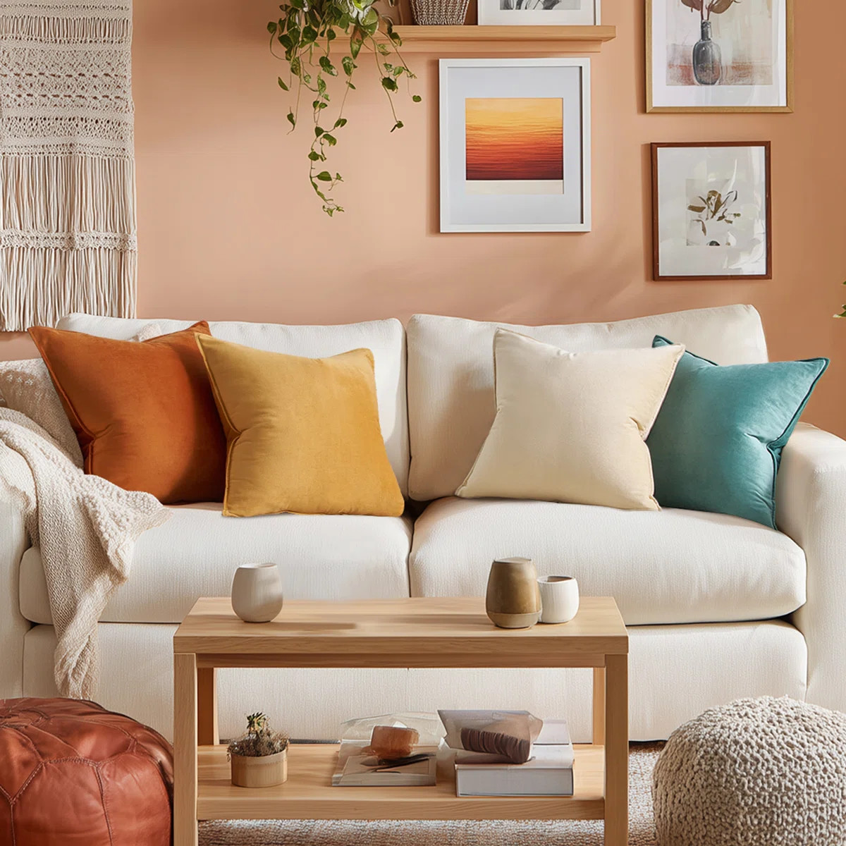 Topfinel Square Velvet Gradient Pillow Cover Set Of 4 & Reviews | Wayfair | Wayfair North America