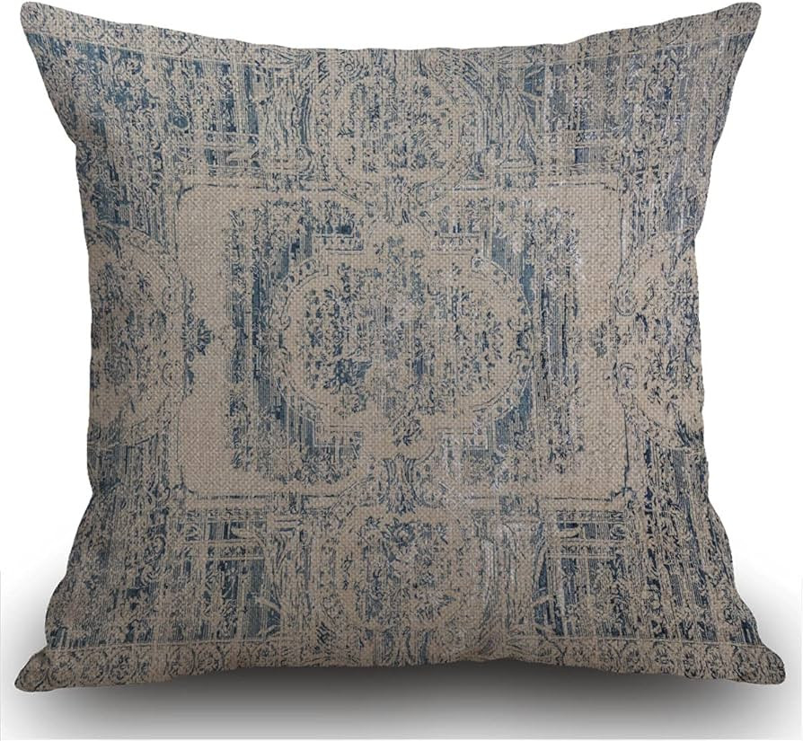 Smooffly Cushion Cover Vintage Carpet Pattern Antique Grunge Tribal Throw Pillow Case 18x18 inch ... | Amazon (UK)