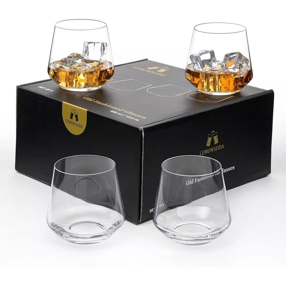 LEMONSODA High-End Double Rocks Glasses (Set of 4) – 13oz | Target