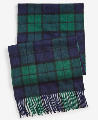 Club Room Men's Cashmere Plaid Scarf, Created for Macy's - Macy's | Macy's